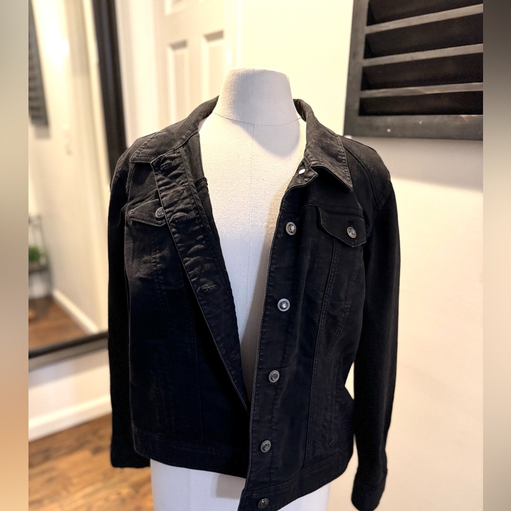 Chico's Classic Black Jean Jacket